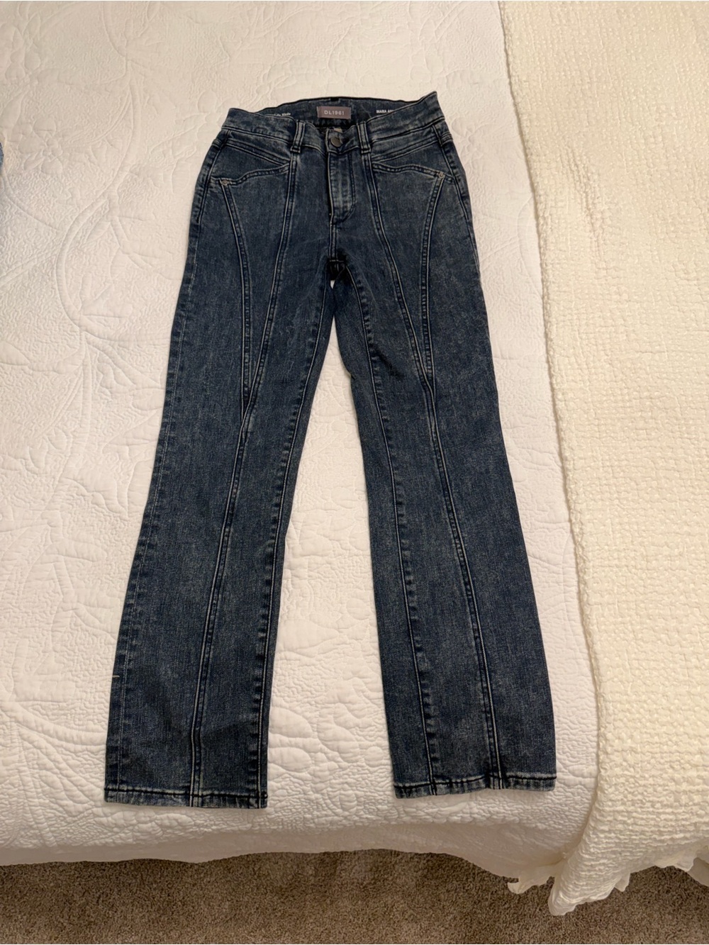 DL1961 Dark Blue Straight Leg Jeans